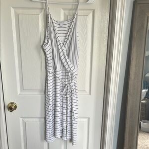 Striped White and Black summer dress